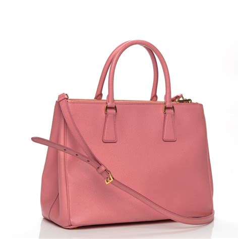 prada galleria double zip tote saffiano with accessories medium geranio|prada saffiano bag.